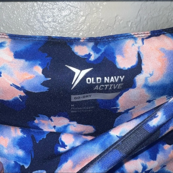 BNWOT Old Navy Active Go-Dry Flower Print Leggings/ Mesh detail - Picture 5 of 7